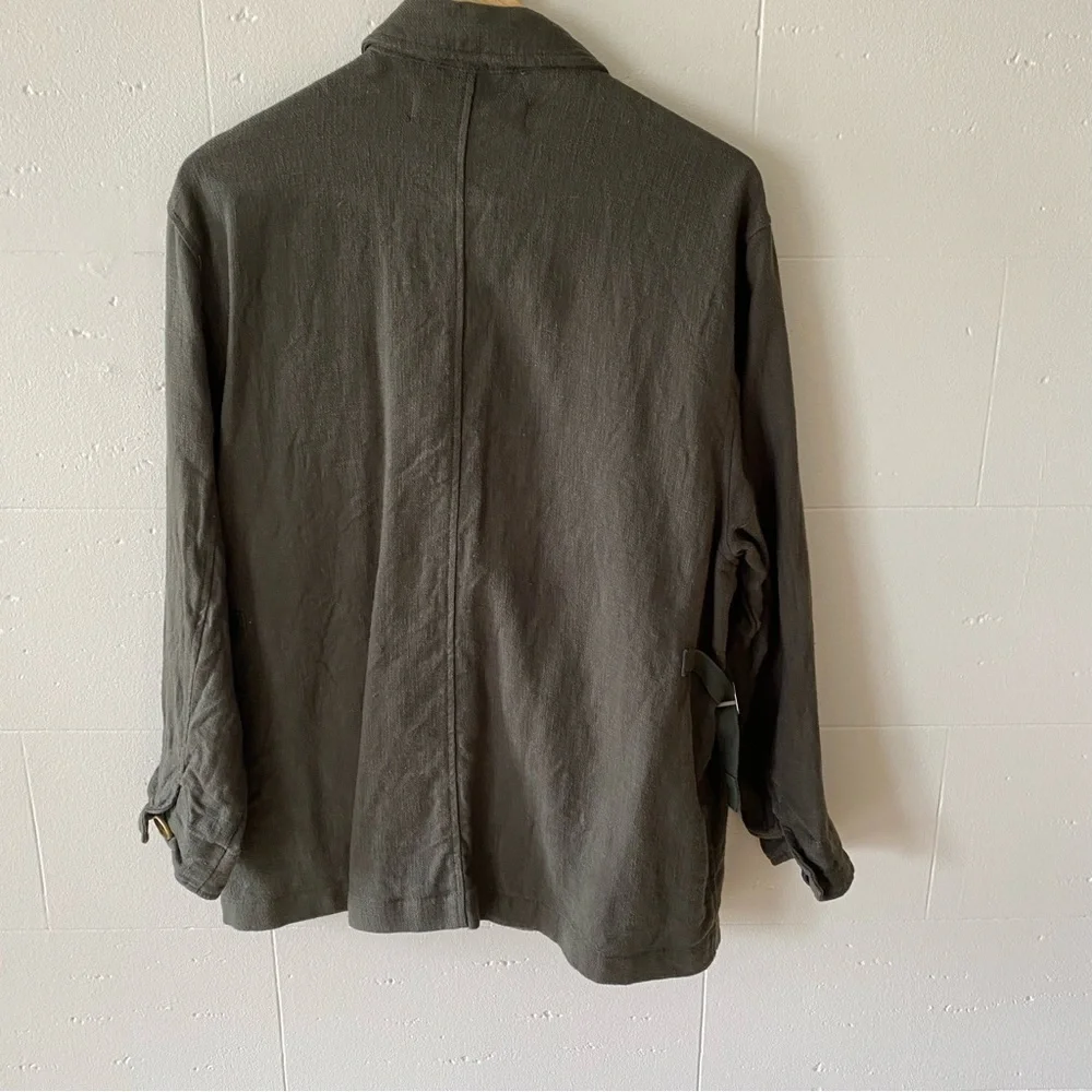 Zara | Khaki Oversized Shacket | Cotton Lightweight Utility | Medium - Picture 7 of 7